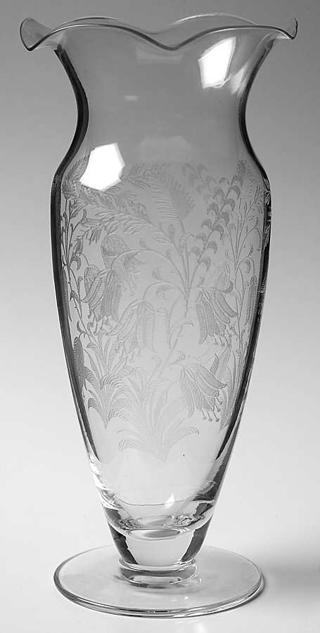 Fuchsia (Etched) 8" Flower Vase by Tiffin-Franciscan-1