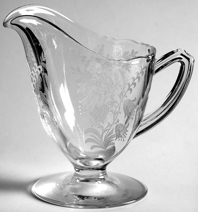 Fuchsia (Etched) Creamer by Tiffin-Franciscan-1