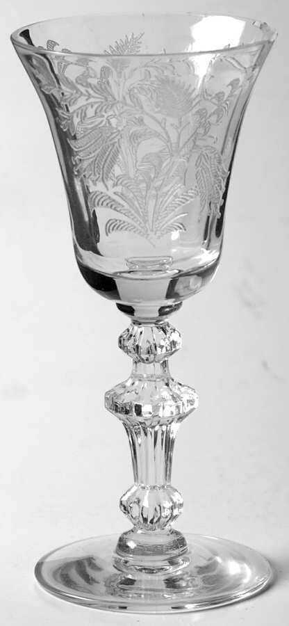 Fuchsia (Etched) Cordial Glass by Tiffin-Franciscan-1
