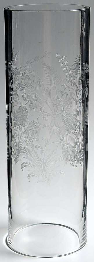 Fuchsia (Etched) Hurricane Lamp, Globe Only by Tiffin-Franciscan-1