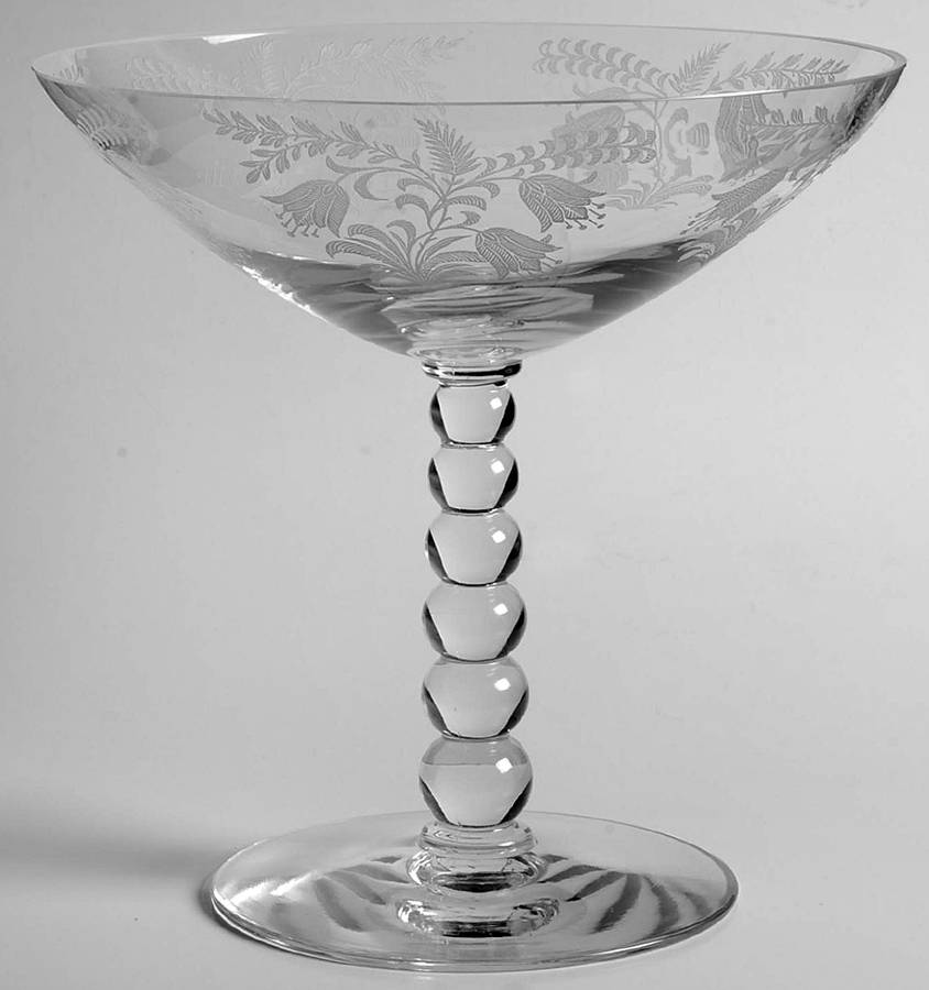 Fuchsia (Etched) Round Compote (Height X Width) by Tiffin-Franciscan-1