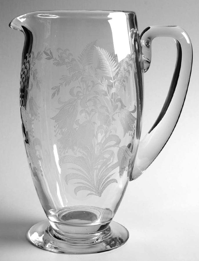 Fuchsia (Etched) 58 Oz Pitcher by Tiffin-Franciscan-1