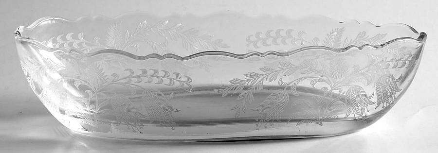 Fuchsia (Etched) 7" Oval Relish by Tiffin-Franciscan-1