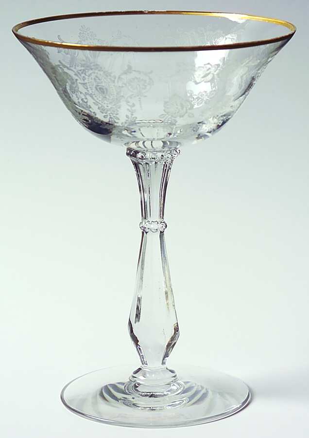 Gold Talisman Champagne/Tall Sherbet by Tiffin-Franciscan-1