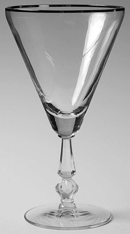 Grace (Platinum Trim) Water Goblet by Tiffin-Franciscan-1