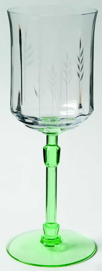 Green Wheat Water Goblet by Tiffin-Franciscan-1