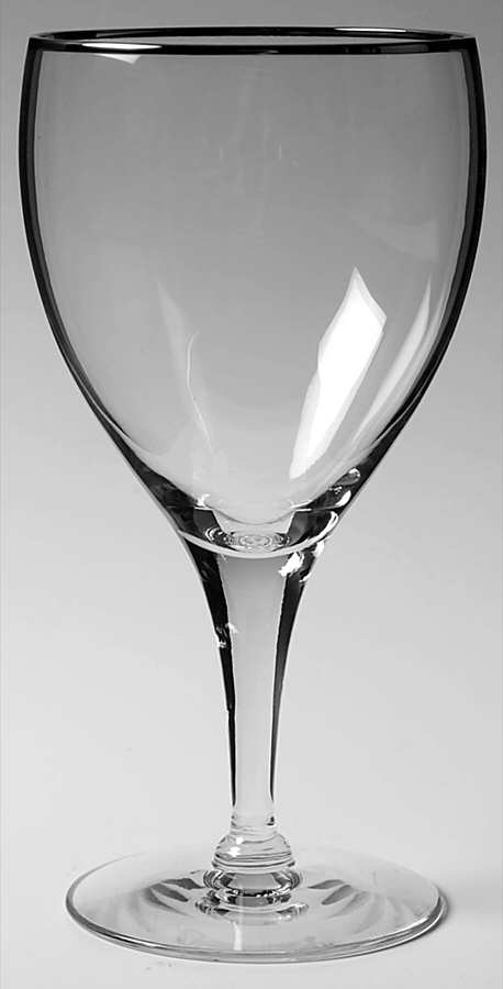 Heirloom (Platinum Trim) Water Goblet by Tiffin-Franciscan-1