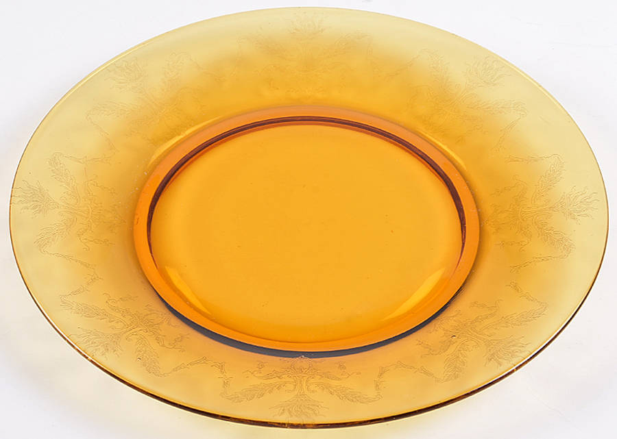 Julia Amber (Amber Stem and Foot, Stem 15011) Luncheon Plate by Tiffin-Franciscan-1