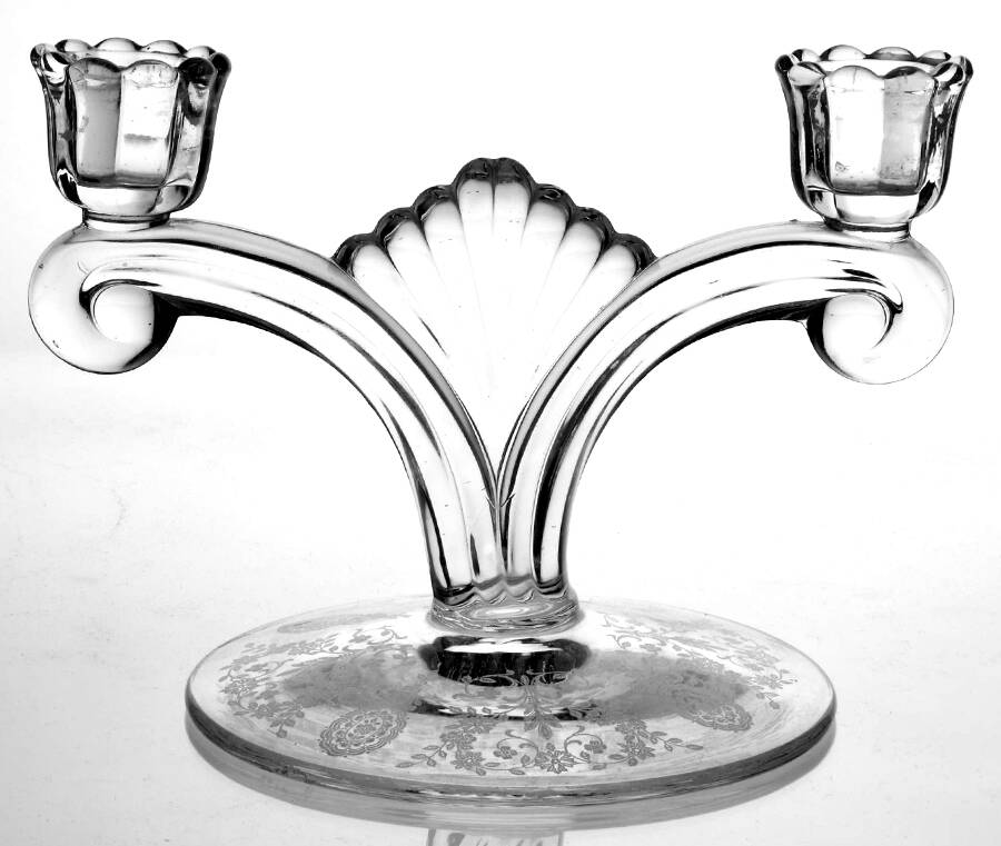 June Night (No Trim) Double Light Candlestick by Tiffin-Franciscan-1