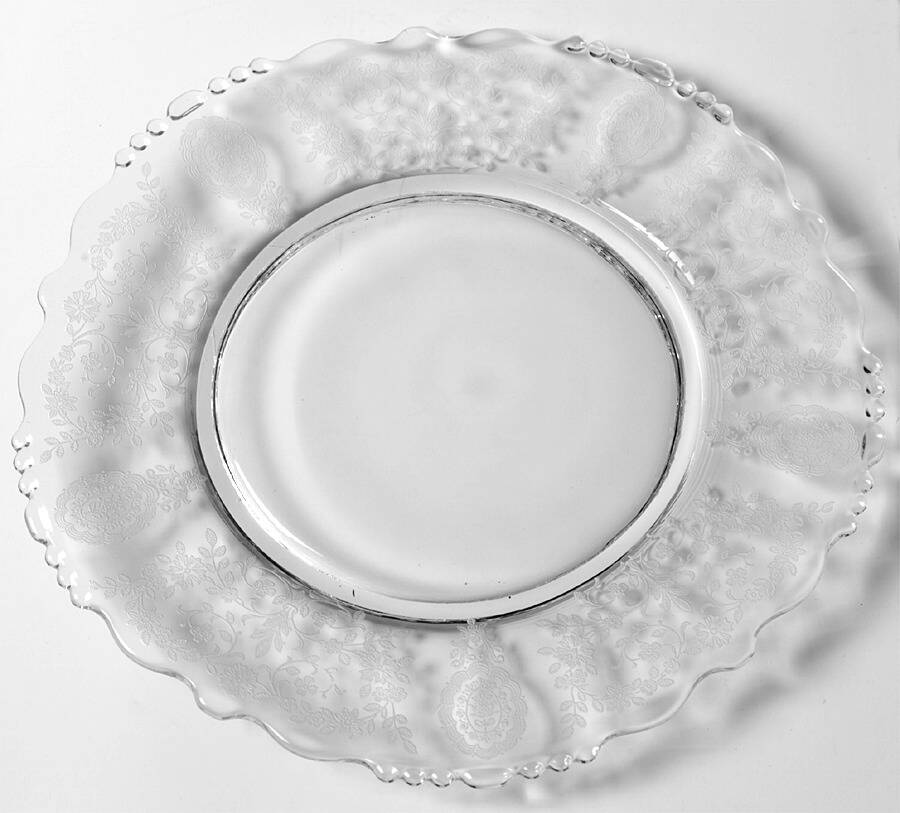 June Night (No Trim) Beaded Luncheon Plate by Tiffin-Franciscan-1