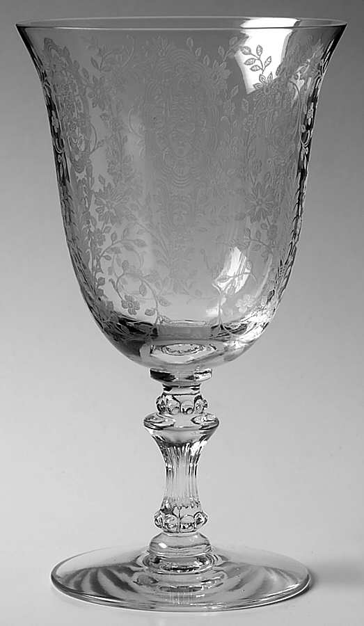 June Night (No Trim) Low Water Goblet by Tiffin-Franciscan-1