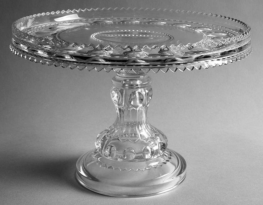 King's Crown-Clear Cake Stand by Tiffin-Franciscan-1