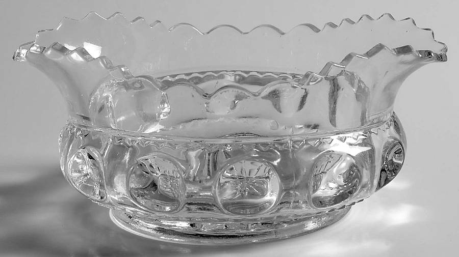 King's Crown-Clear 5" Crimped Nappy by Tiffin-Franciscan-1