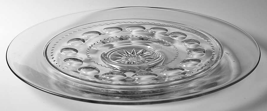 King's Crown-Clear Torte Plate by Tiffin-Franciscan-1