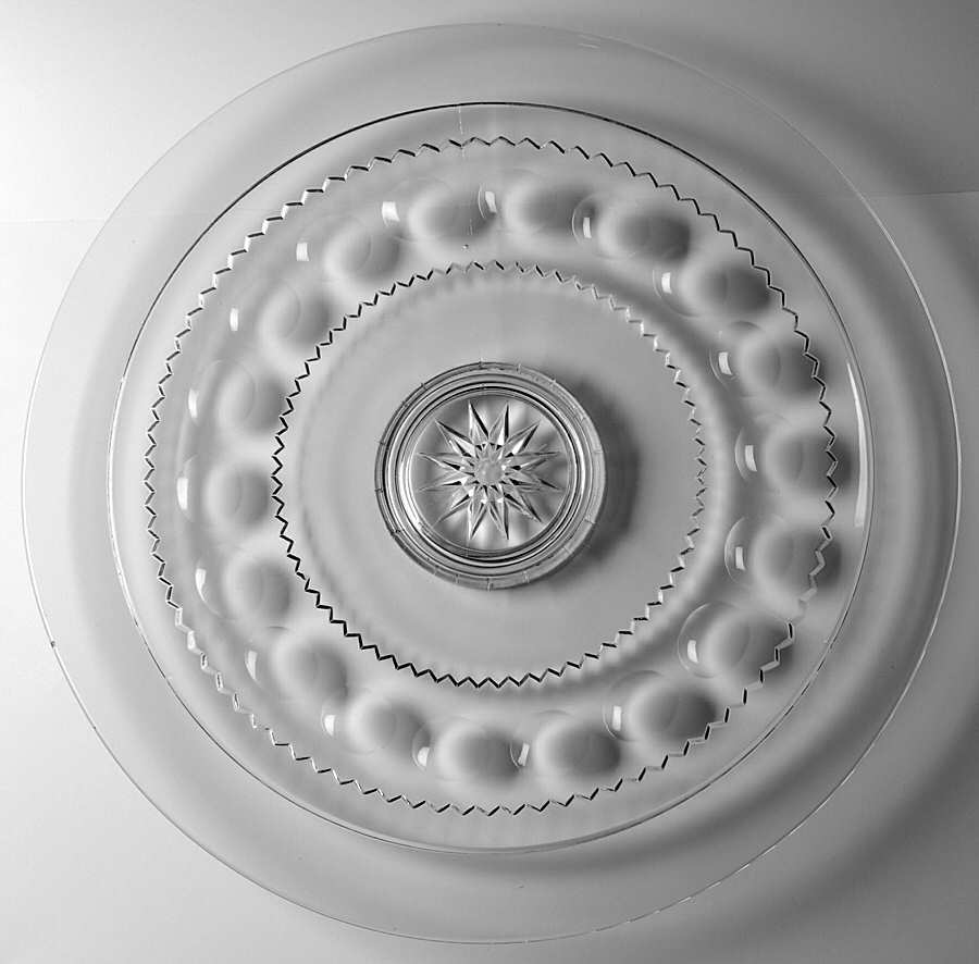 King's Crown-Clear 23" Torte Plate by Tiffin-Franciscan-1