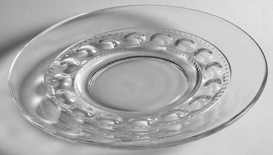 King's Crown-Clear Luncheon Plate by Tiffin-Franciscan-1