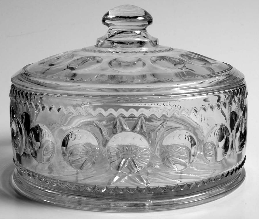 King's Crown-Clear Candy Box & Lid by Tiffin-Franciscan-1