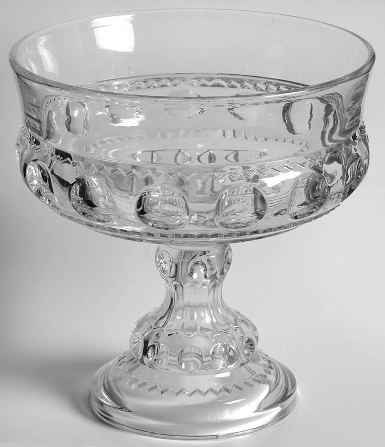 King's Crown-Clear Compote by Tiffin-Franciscan-1