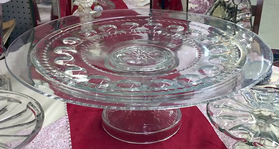 King's Crown-Clear Lazy Susan Comport w/Ballbearing Spinner by Tiffin-Franciscan-1