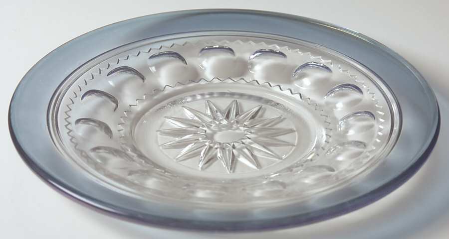 King's Crown-Blue Flashed (Top Only) 7" Salad Plate by Tiffin-Franciscan-1