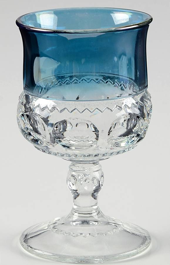 King's Crown-Blue Flashed (Top Only) Claret Wine by Tiffin-Franciscan-1