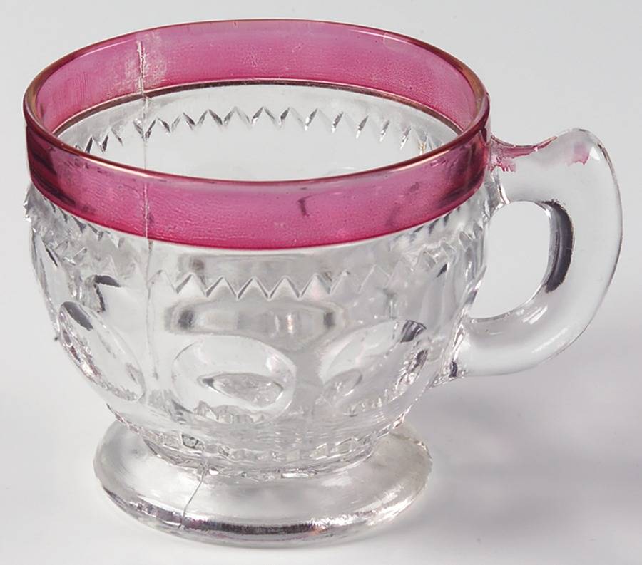 King's Crown-Cranberry Flashed (Top Only) Punch Cup by Tiffin-Franciscan-1