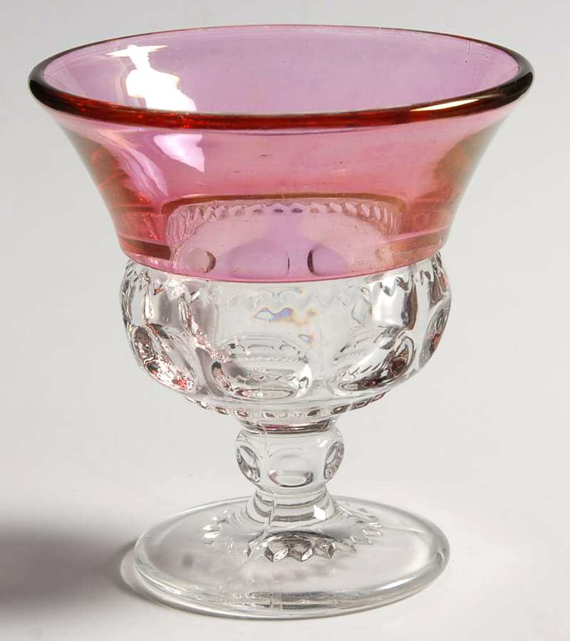 King's Crown-Cranberry Flashed (Top Only) Liquor Cocktail by Tiffin-Franciscan-1