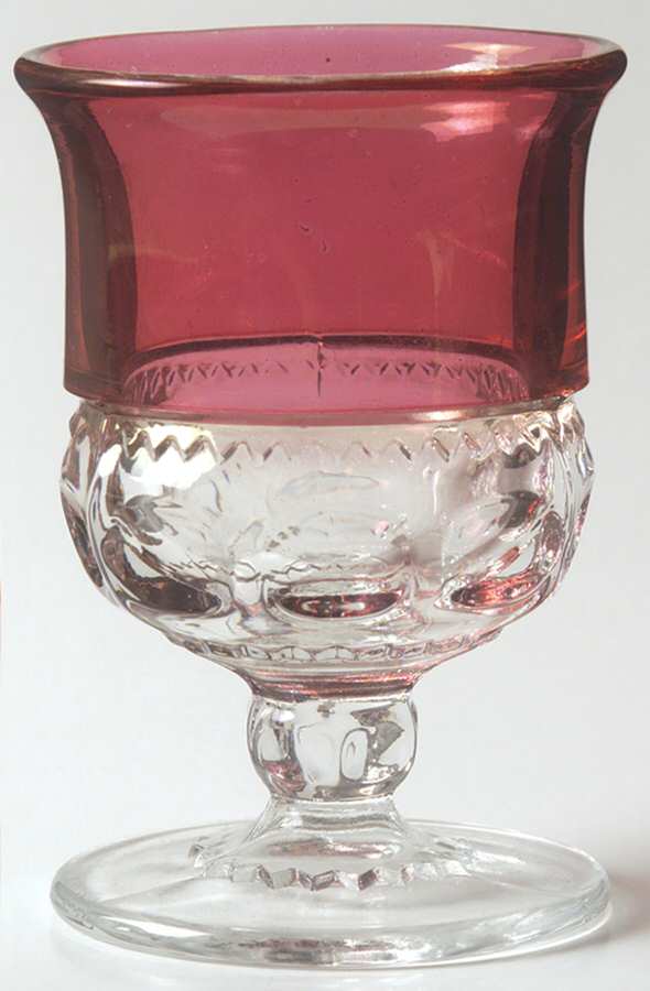 King's Crown-Cranberry Flashed (Top Only) Juice Glass by Tiffin-Franciscan-1