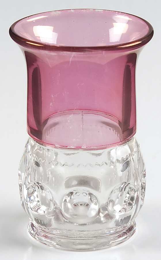 King's Crown-Cranberry Flashed (Top Only) Flat Juice Glass by Tiffin-Franciscan-1