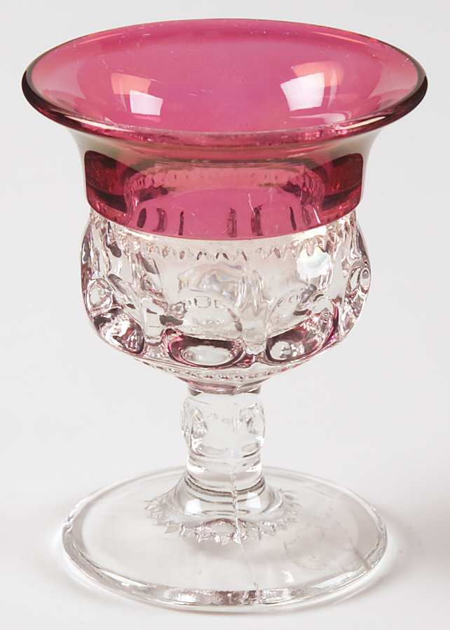 King's Crown-Cranberry Flashed (Top Only) Liquor Cocktail by Tiffin-Franciscan-1