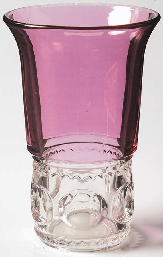 King's Crown-Cranberry Flashed (Top Only) Flat Iced Tea by Tiffin-Franciscan-1