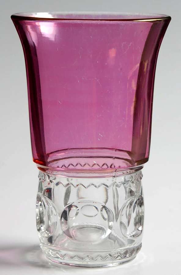 King's Crown-Cranberry Flashed (Top Only) Flat Iced Tea by Tiffin-Franciscan-1