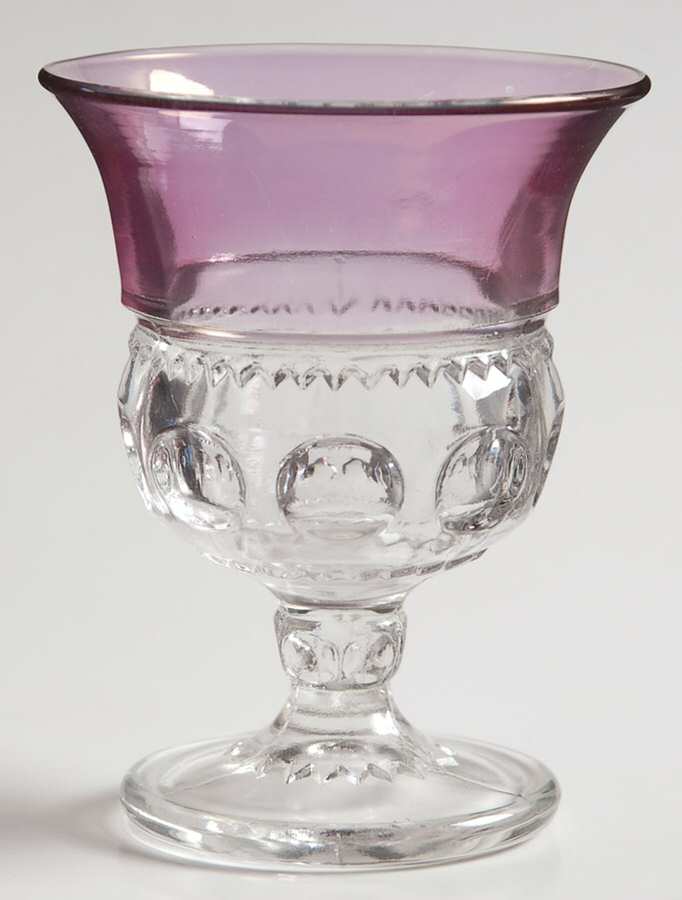 King's Crown-Cranberry Flashed (Top Only) Oyster or Fruit Cocktail by Tiffin-Franciscan-1