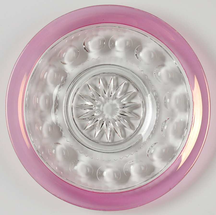 King's Crown-Cranberry Flashed (Top Only) 7" Salad Plate by Tiffin-Franciscan-1