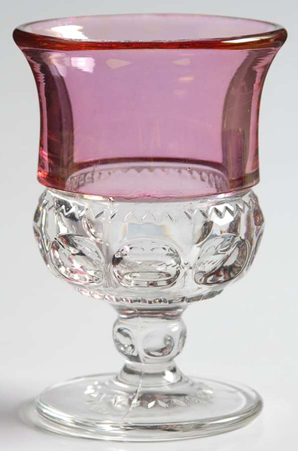 King's Crown-Cranberry Flashed (Top Only) Juice Glass by Tiffin-Franciscan-1