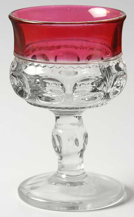 King's Crown-Cranberry Flashed (Top Only) Liquor Cocktail by Tiffin-Franciscan-1