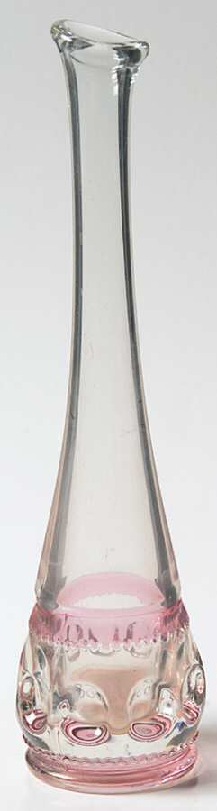 King's Crown-Cranberry Flashed (Top Only) 9" Bud Vase by Tiffin-Franciscan-1