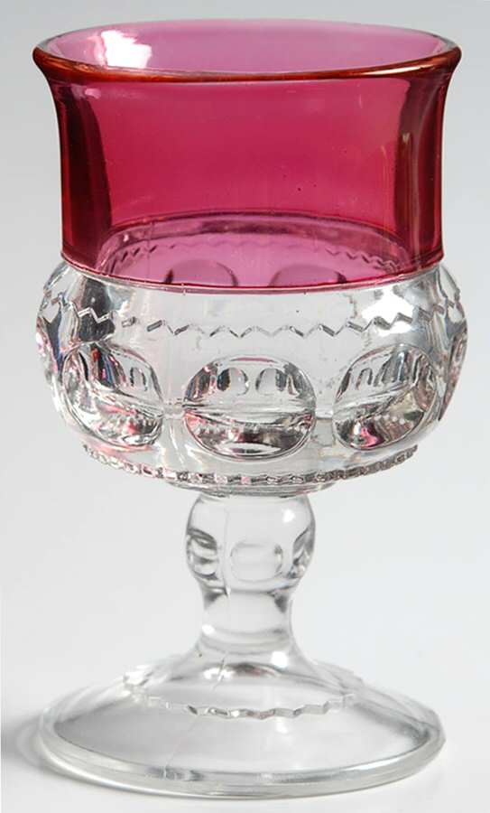 King's Crown-Cranberry Flashed (Top Only) Claret Wine by Tiffin-Franciscan-1