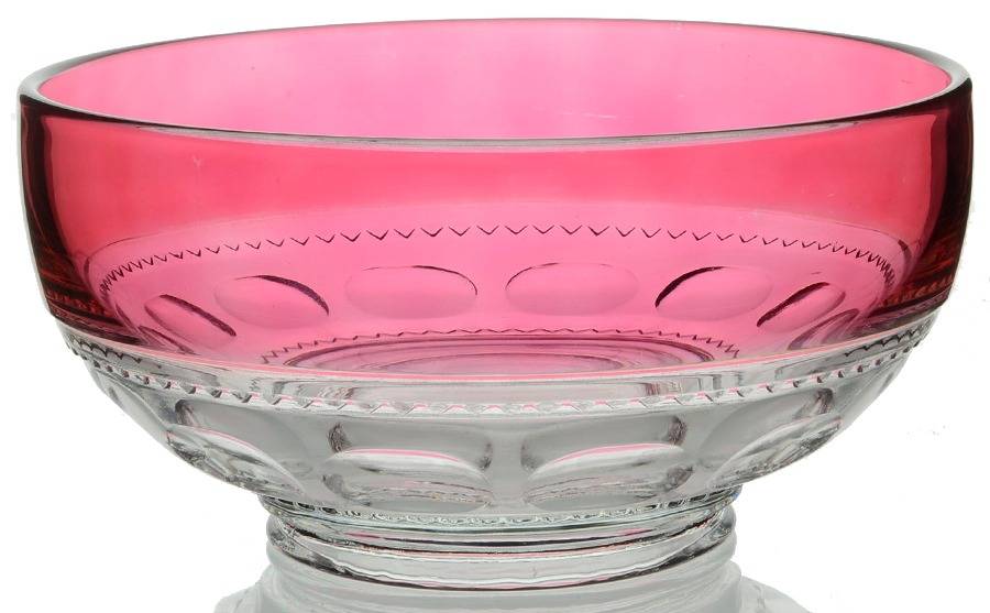King's Crown-Ruby Flashed (Top Only) 9" Salad Bowl by Tiffin-Franciscan-1