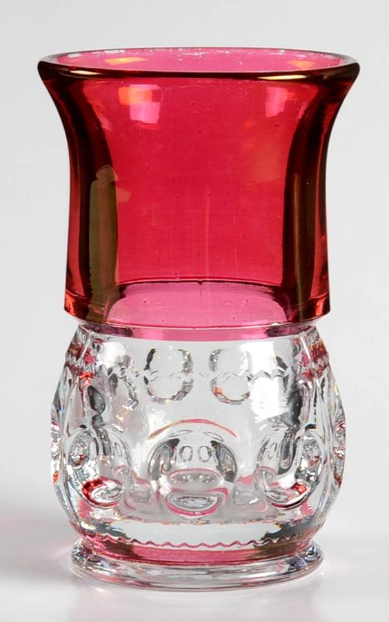 King's Crown-Ruby Flashed (Top Only) Flat Tumbler by Tiffin-Franciscan-1