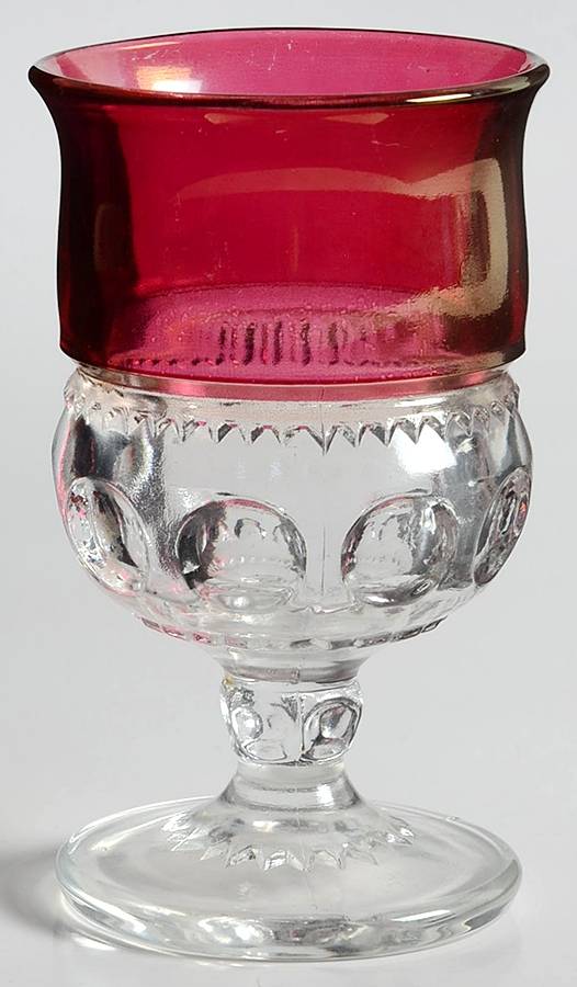 King's Crown-Ruby Flashed (Top Only) Claret Wine by Tiffin-Franciscan-1