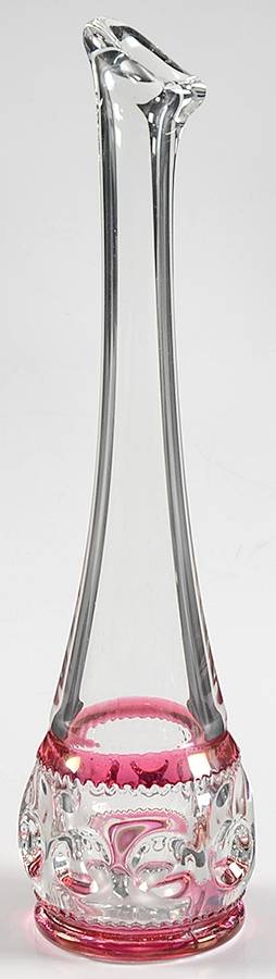 King's Crown-Ruby Flashed (Top Only) 9" Bud Vase by Tiffin-Franciscan-1