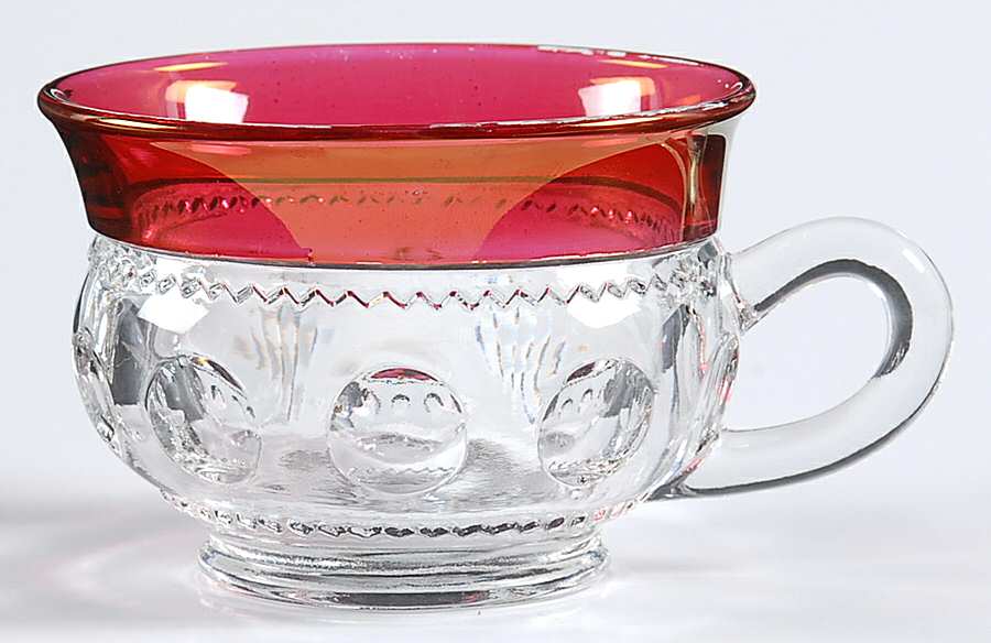 King's Crown-Ruby Flashed (Top Only) Cup Only by Tiffin-Franciscan-1