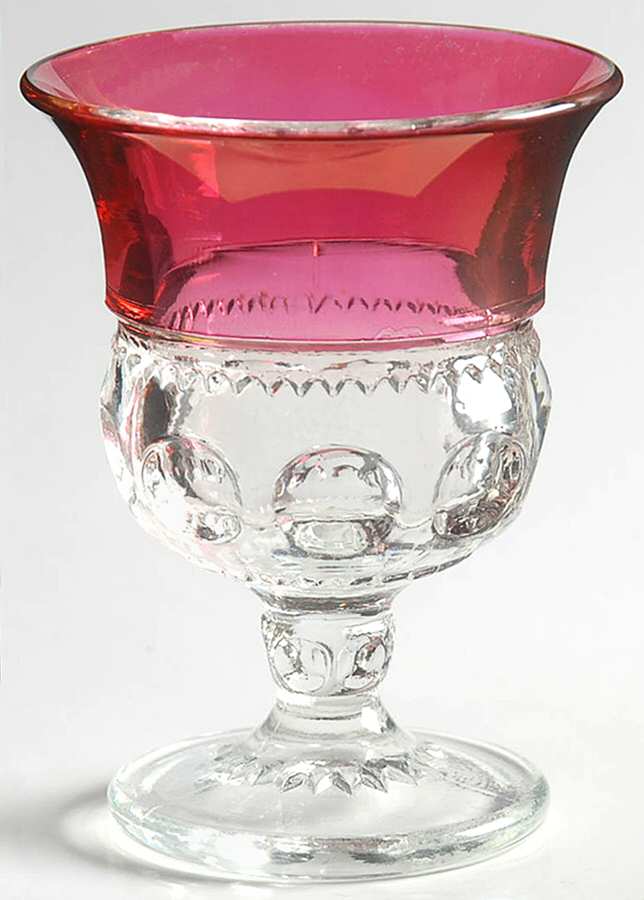King's Crown-Ruby Flashed (Top Only) Claret Wine by Tiffin-Franciscan-1