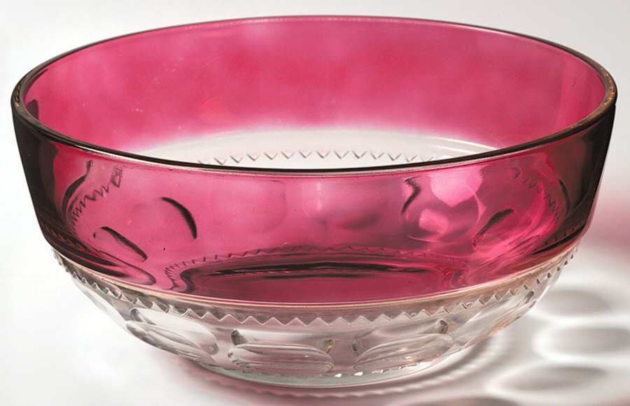 King's Crown-Ruby Flashed (Top Only) Salad Bowl by Tiffin-Franciscan-1