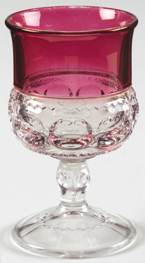 King's Crown-Ruby Flashed (Top Only) Juice Glass by Tiffin-Franciscan-1