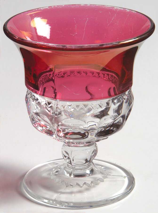 King's Crown-Ruby Flashed (Top Only) Oyster or Fruit Cocktail by Tiffin-Franciscan-1
