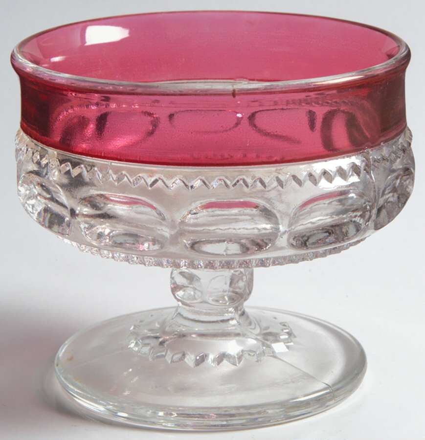 King's Crown-Ruby Flashed (Top Only) Champagne/Tall Sherbet by Tiffin-Franciscan-1