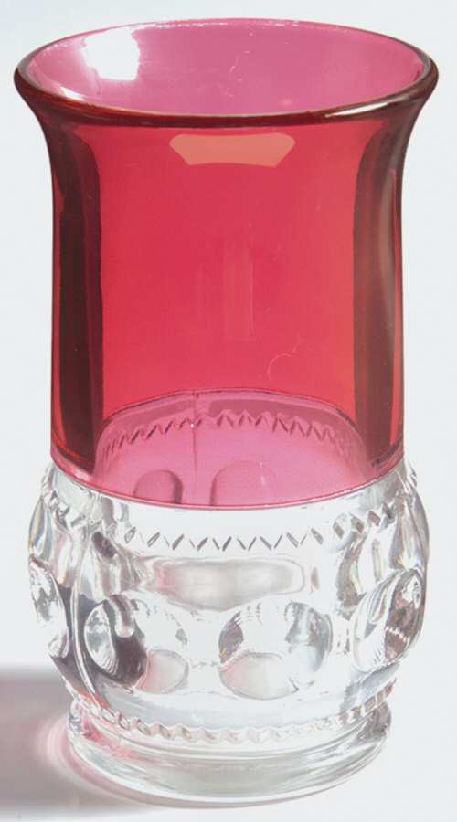 King's Crown-Ruby Flashed (Top Only) Flat Iced Tea by Tiffin-Franciscan-1