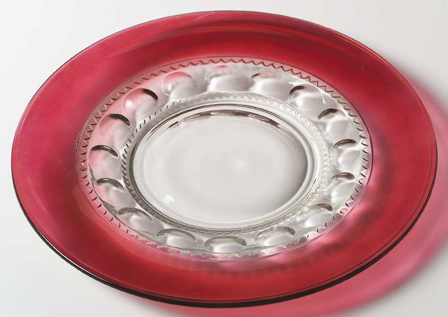 King's Crown-Ruby Flashed (Top Only) Dinner Plate by Tiffin-Franciscan-1